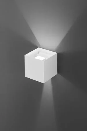 Applique a led da esterno con struttura a cubo in metallo e diffusore regolabile - 12W - Lumen 960 - 3000k Luce Calda - IP54 Subito Disponibile