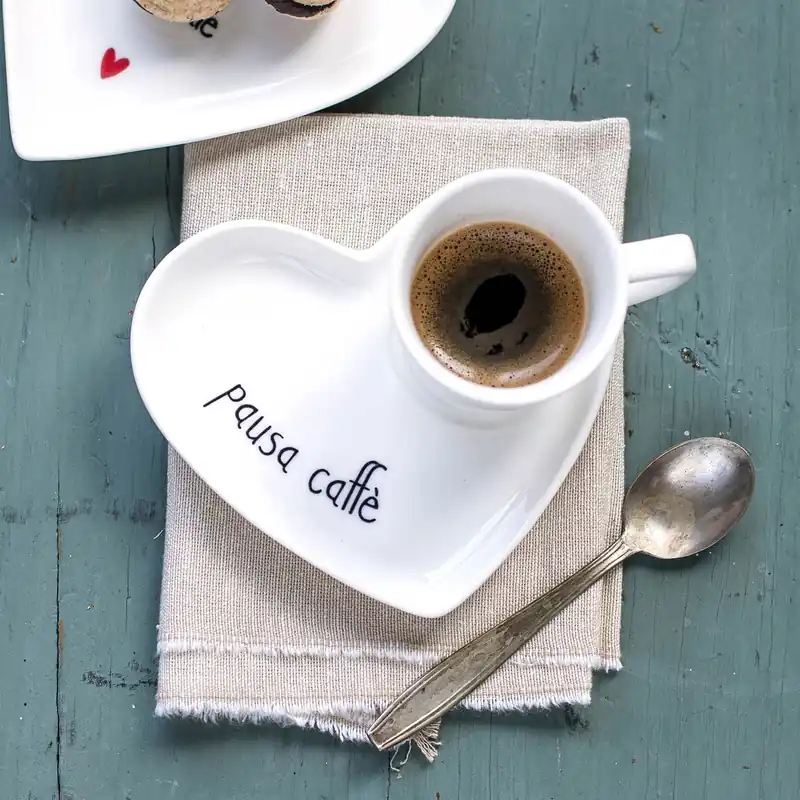 Compra Online Set 2 piattini da caffè in ceramica