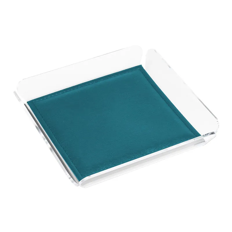 Svuotatasche in plexiglass con cuscino in ecopelle Scelto Dai Clienti