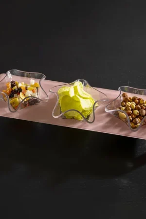 Antipastiera rettangolare con 3 ciotole dal design elegante Prezzo Di Fabbrica