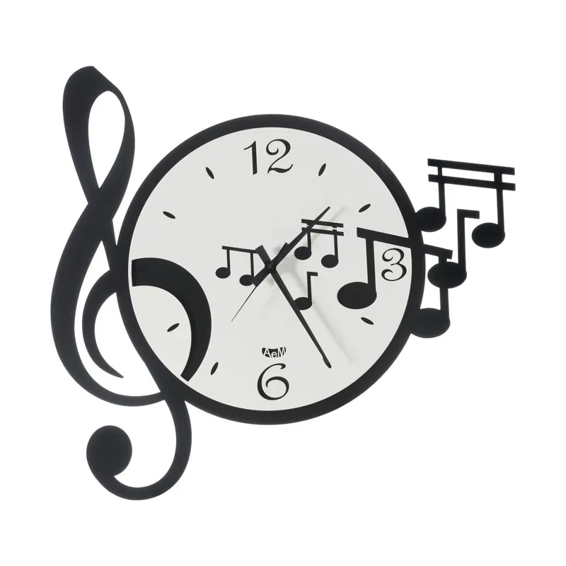 Affare Orologio da parete moderno con chiave e note musicali
