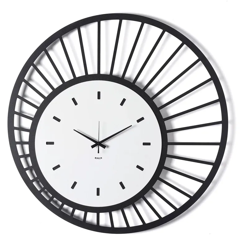 Di Tendenza Orologio da parete rotondo in metallo dal design moderno