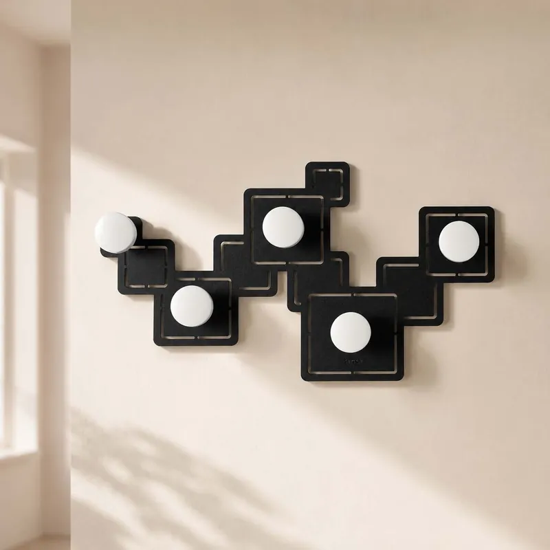 Appendiabiti da muro per camera bambini con struttura in metallo con 5 ganci Offerta