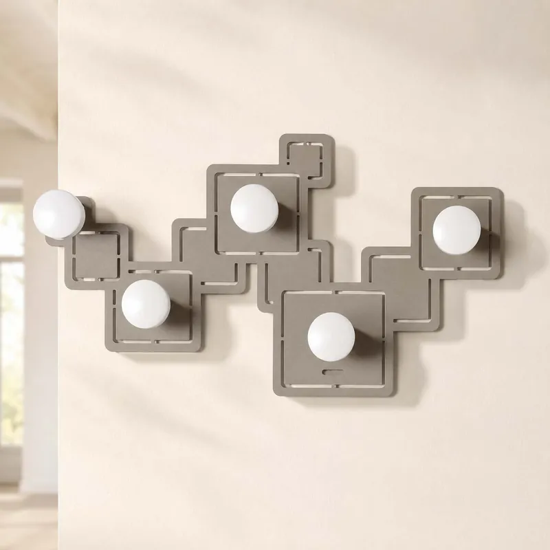 Appendiabiti da muro per camera bambini in metallo con 5 ganci in legno Saldi