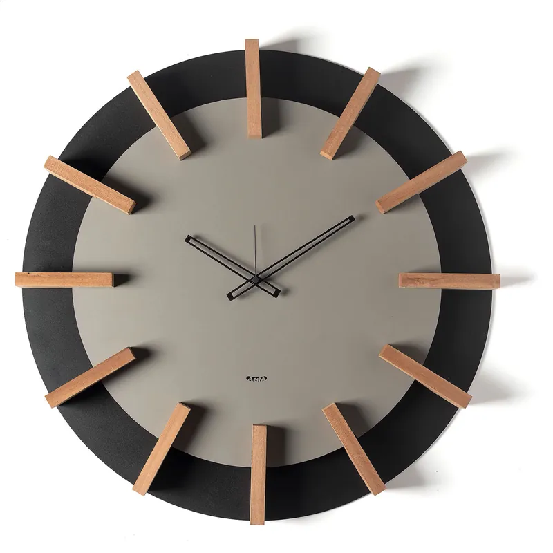 Promozione Esclusiva Orologio da parete particolare in metallo e dettagli in legno