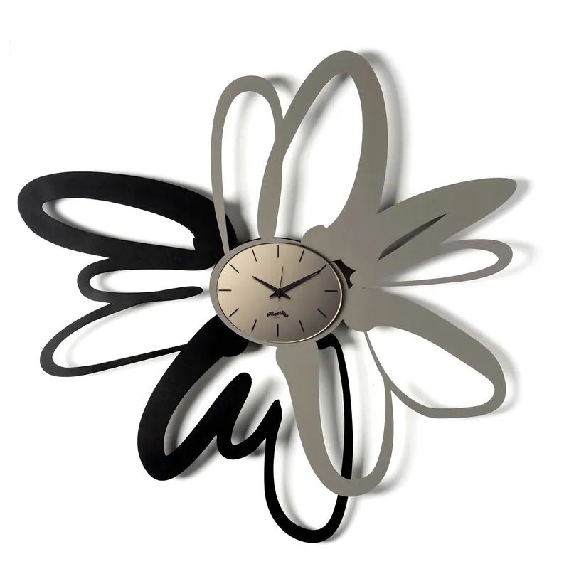 Non Perdere Orologio da parete in metallo con quadrante in vetro dal design moderno