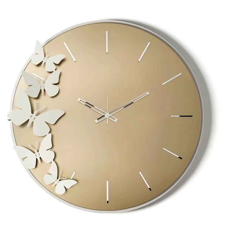 Acquista Ora Orologio da parete in metallo con quadrante in vetro dal design moderno