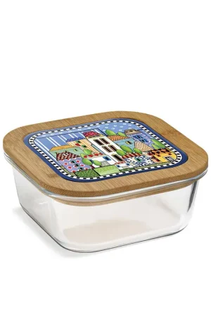 Contenitore in vetro con coperchio in bamboo Bestseller
