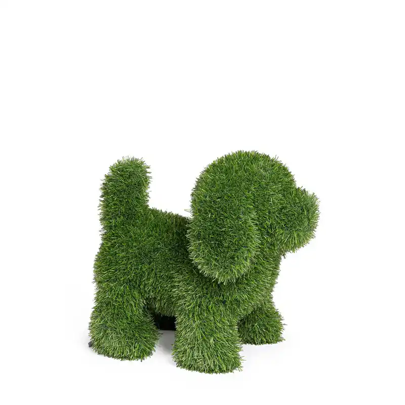 Miglior Prezzo Decorazione in erba sintetica con forma di cagnolino
