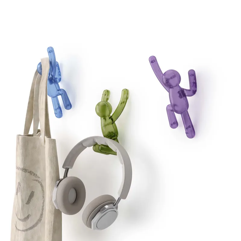 Nuovo Arrivo Set 3 pezzi ganci da parete in plastica trasparente dal design moderno