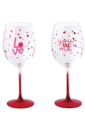 A Buon Prezzo Set 2 calici vino in vetro