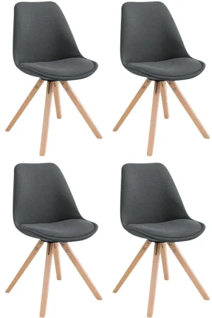 Soddisfatti O Rimborsati Set di 4 sedie per visitatori Toulouse Fabric Square