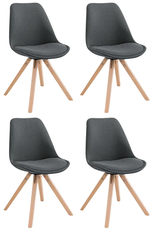Soddisfatti O Rimborsati Set di 4 sedie per visitatori Toulouse Fabric Square