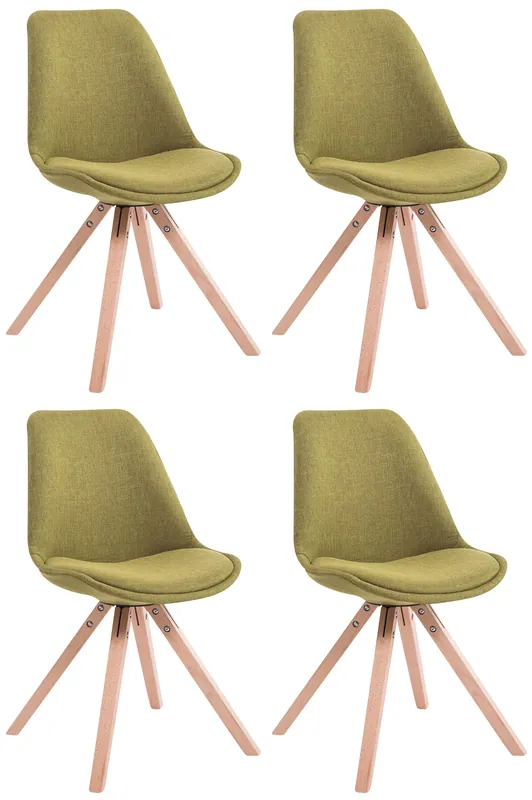 Set di 4 sedie per visitatori Toulouse Fabric Square Solo Oggi