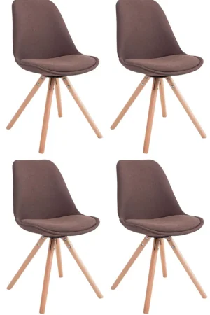 Offerta Del Giorno Set di 4 sedie per visitatori Toulouse Fabric Round