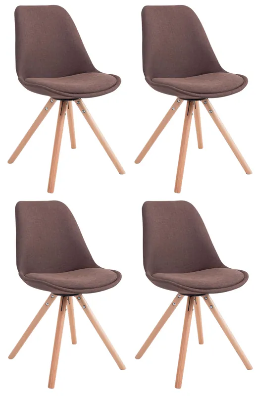 Offerta Del Giorno Set di 4 sedie per visitatori Toulouse Fabric Round