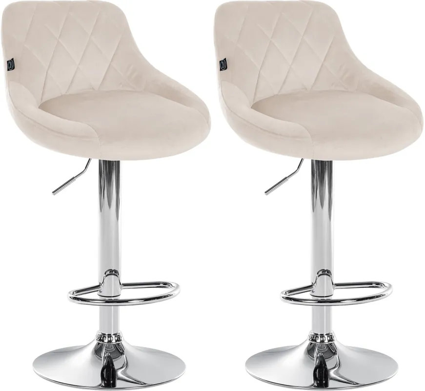 Set di 2 sgabelli da bar Lazio Velvet Affare
