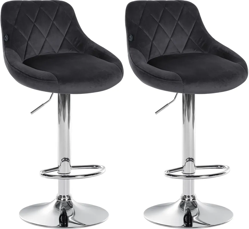 Set di 2 sgabelli da bar Lazio Velvet Super Prezzo