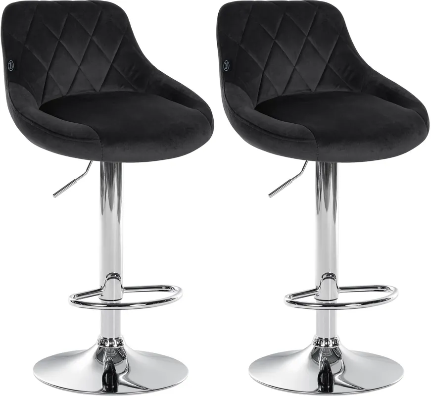 Set di 2 sgabelli da bar Lazio Velvet Prezzo Ridotto