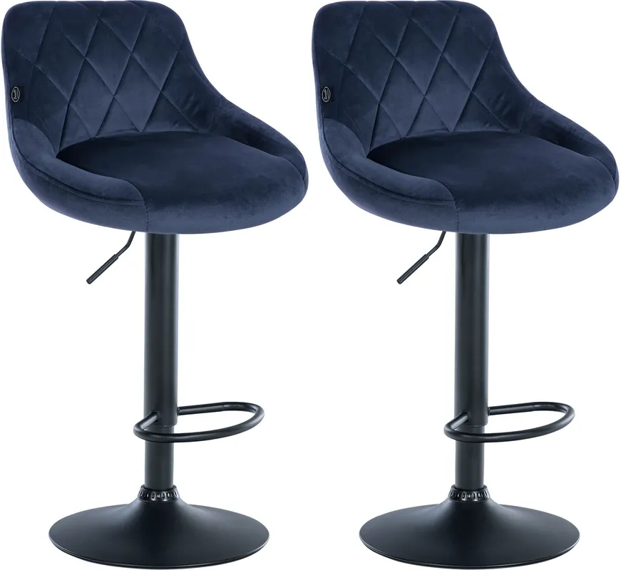 Set di 2 sgabelli da bar Lazio Velvet Economico