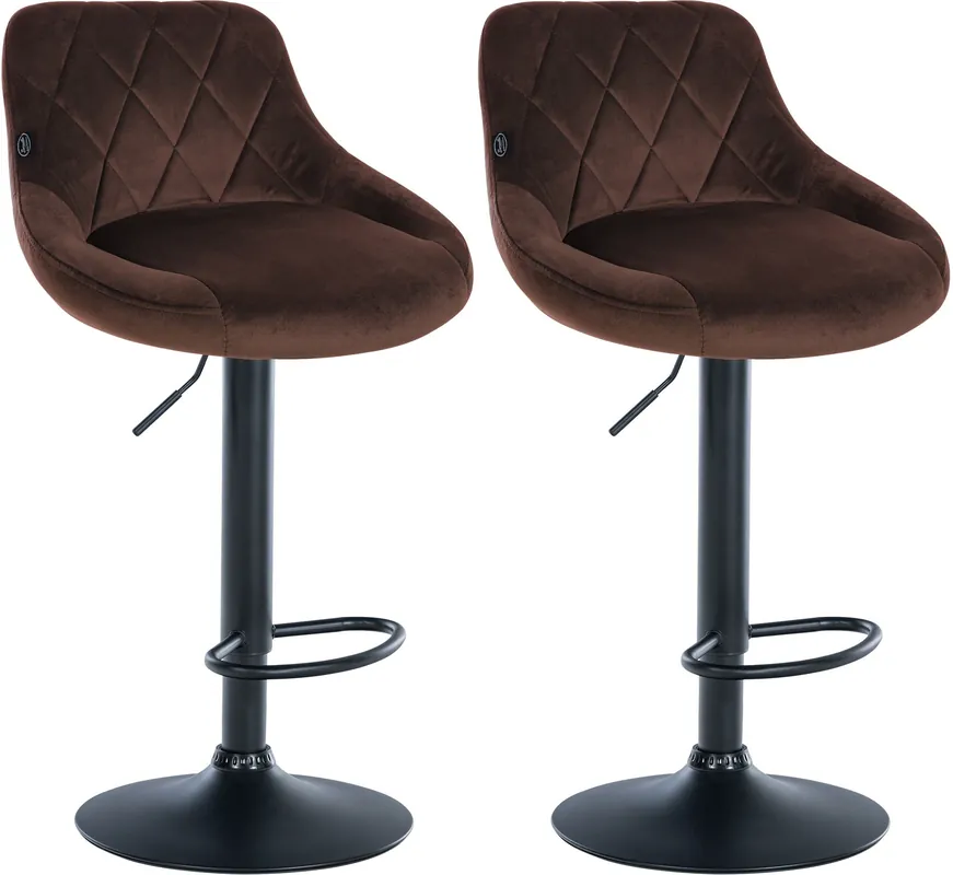 Set di 2 sgabelli da bar Lazio Velvet Super Prezzo