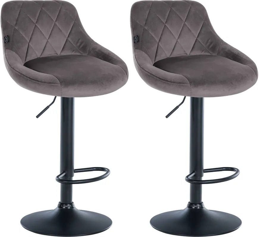 Bestseller Set di 2 sgabelli da bar Lazio Velvet
