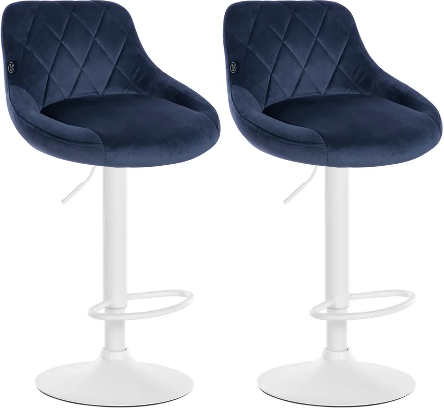 Set di 2 sgabelli da bar Lazio Velvet Prezzo Basso
