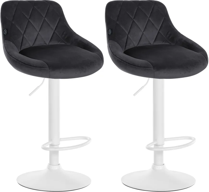 Set di 2 sgabelli da bar Lazio Velvet Popolare