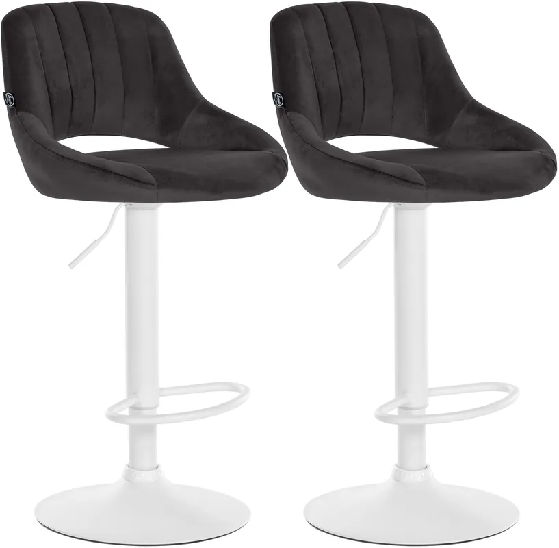 Set da 2 sgabelli da bar Milet in velluto Ultima Occasione