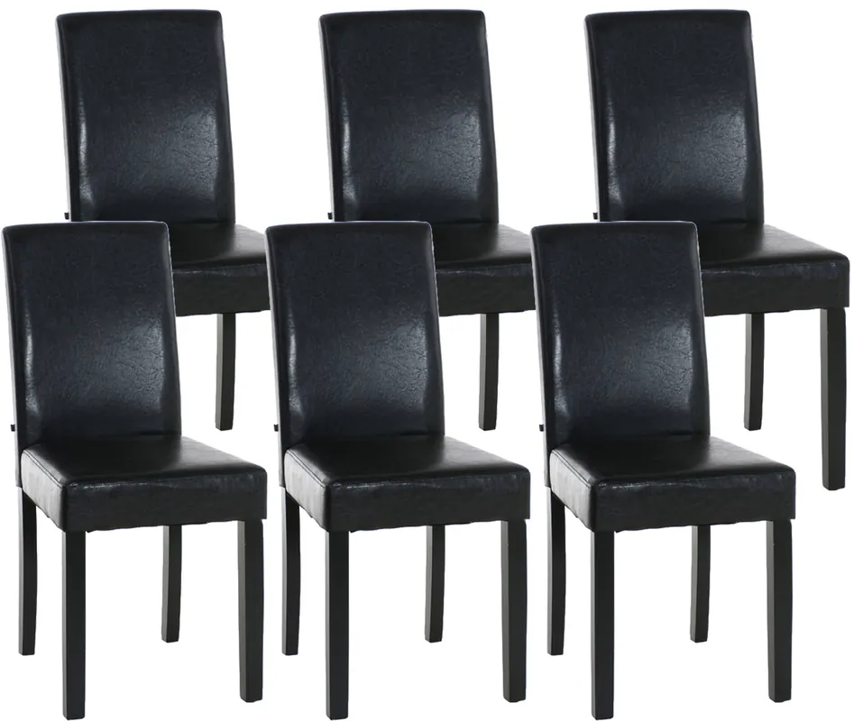 Promo Stagionale Set di 6 sedie da pranzo in finta pelle Ina