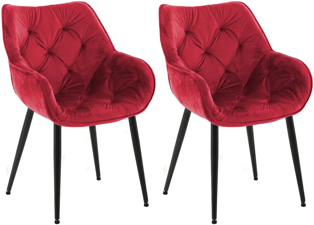 Nuova Collezione Set di 2 sedie Tanna in velluto