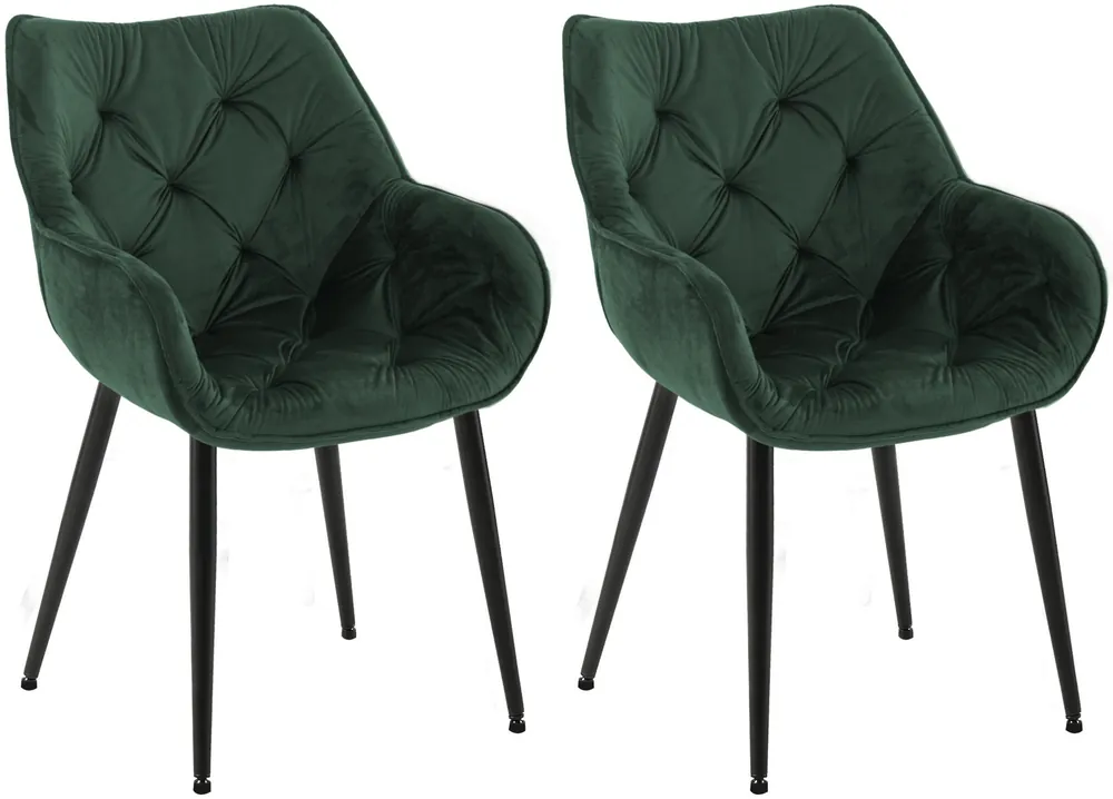 Set di 2 sedie Tanna in velluto Must-Have