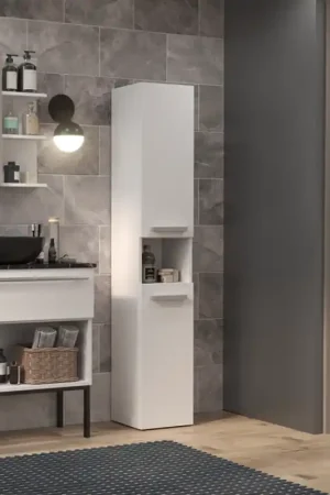 Colonna bagno a terra 2 ante 31xH174 bianco opaco Zenith Nuova Collezione