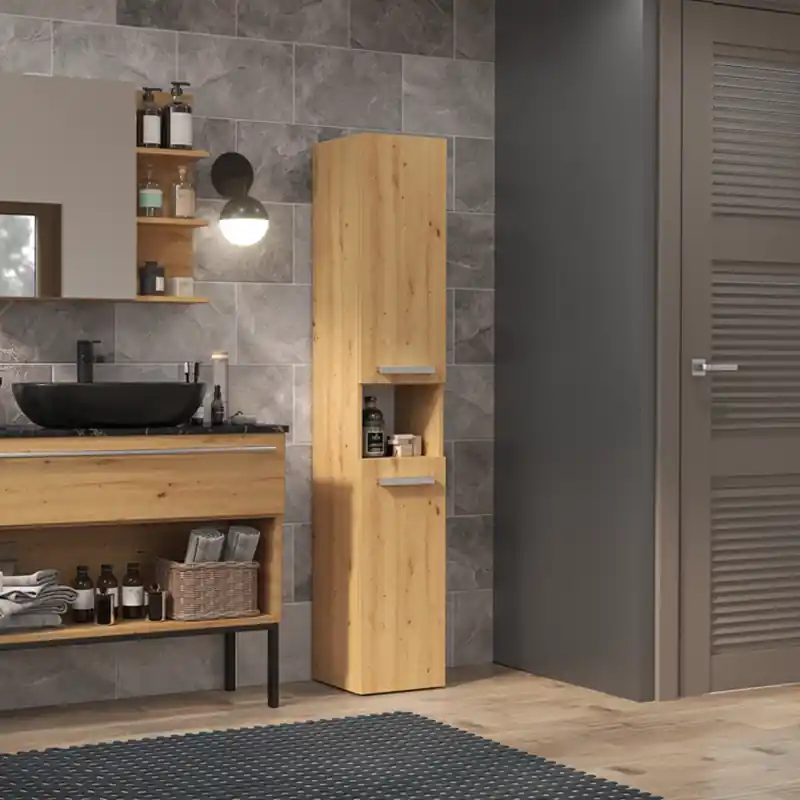 Ultimissimo Modello Colonna bagno a terra 2 ante 31xH174 rovere oldwook Zenith