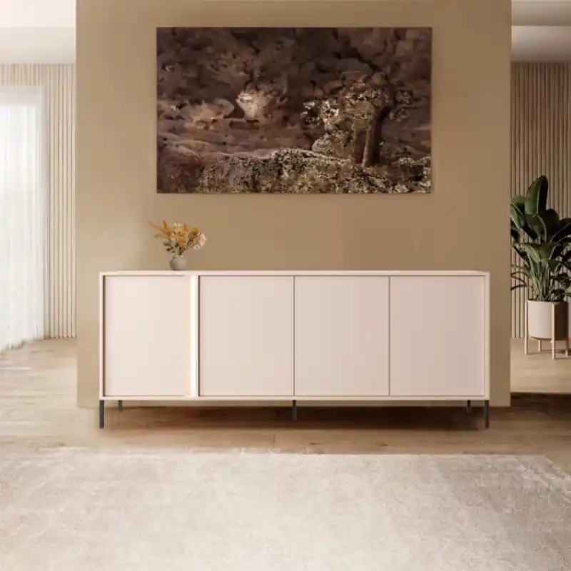 Scelto Dai Clienti Credenza madia moderna 203xH81cm 4 ante beige Maty