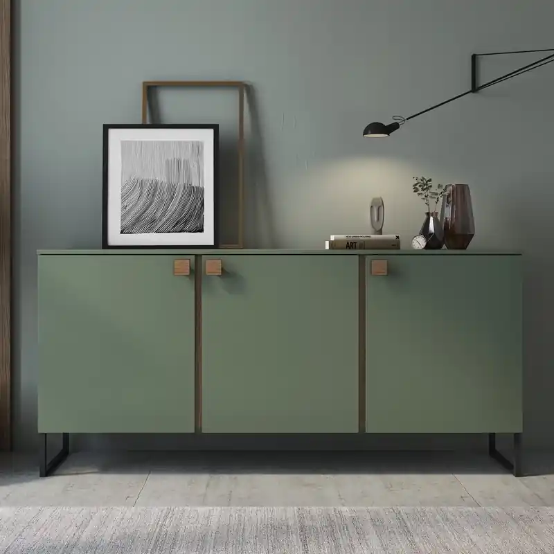 Credenza madia moderna 3 ante 184xH86 verde quercia Icon Scelto Dai Clienti