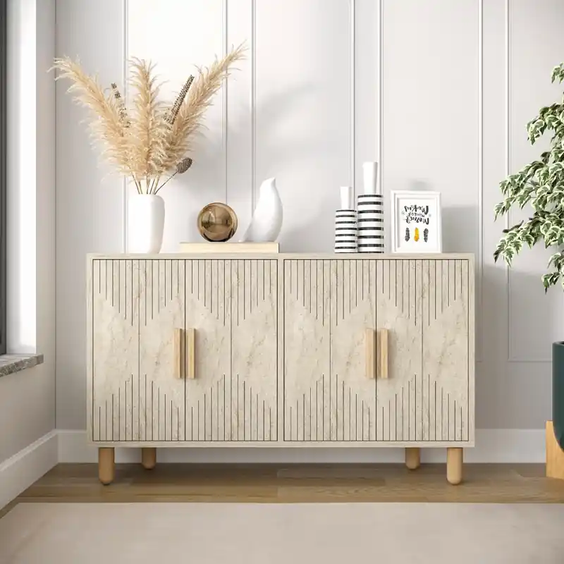 Credenza madia moderna design 4 ante 120xH73 cm marmo Galnor Super Prezzo