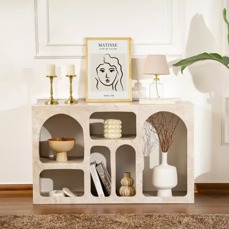 Credenza madia moderna design vani 120xH74 cm marmo Drex Offerta Del Giorno