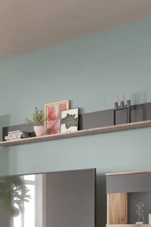 A Buon Prezzo Mensola moderna soggiorno 180xH21 antracite rovere Marley