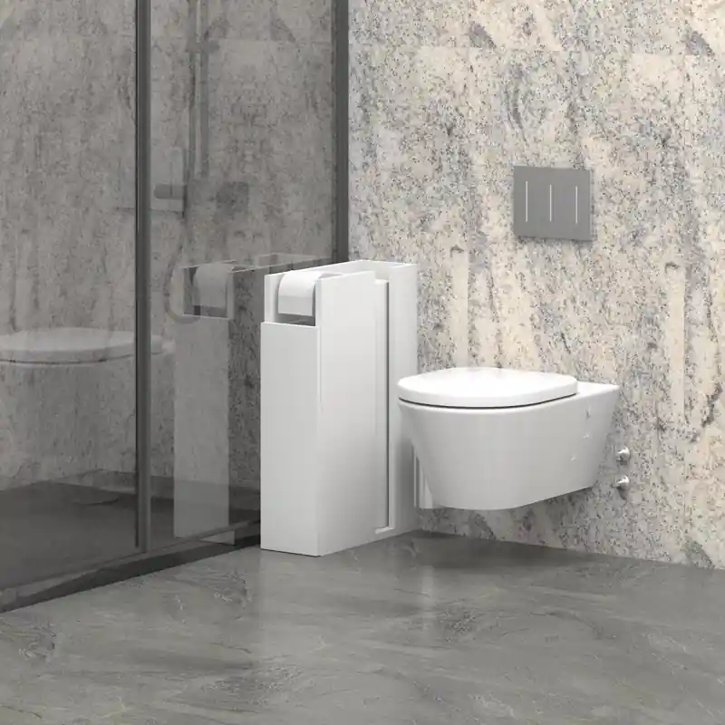 A Buon Prezzo Mobile bagno armadietto salvaspazio 42xH66 stretto bianco Aqua
