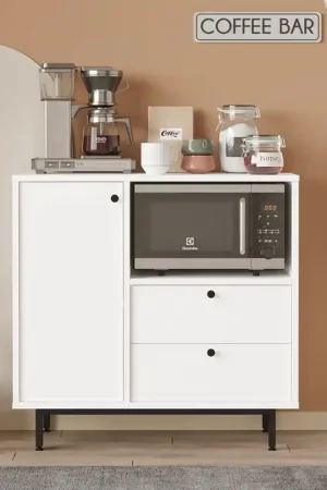 A Buon Prezzo Mobile da cucina dispensa multiuso microonde 88xH85 cm bianco Funnel