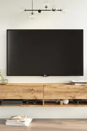 A Buon Prezzo Mobile porta tv sospeso moderno design 140xH30 cm rovere Natalia