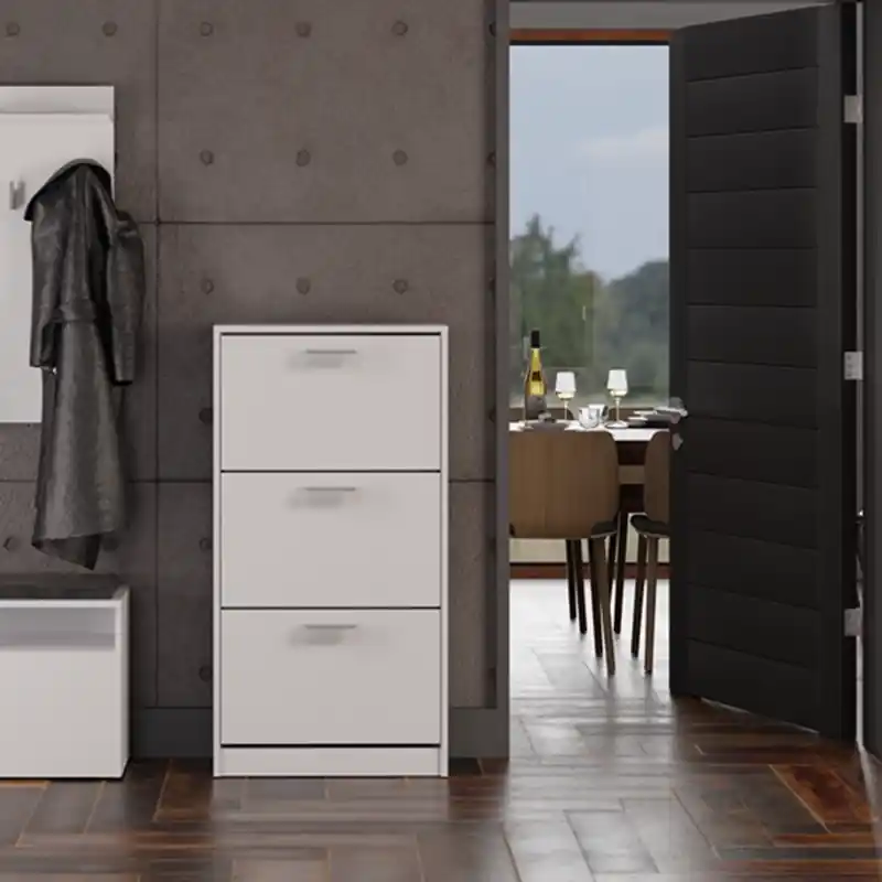 Ordina Subito Scarpiera ingresso 60xH116 cm moderna 3 ante ribalta bianco Dakota