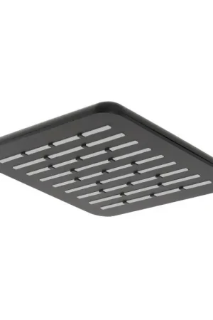 Soffione doccia 20 x 20 cm in finitura nero anticalcare Hidra Economico