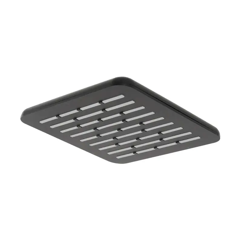 Soffione doccia 20 x 20 cm in finitura nero anticalcare Hidra Economico