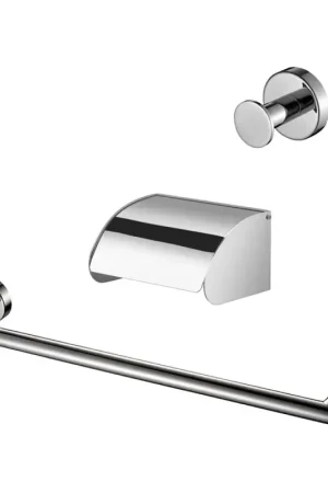 Offerta Lampo Set 3 pezzi con appendino, portarotolo coperto e porta salviette cromato Project