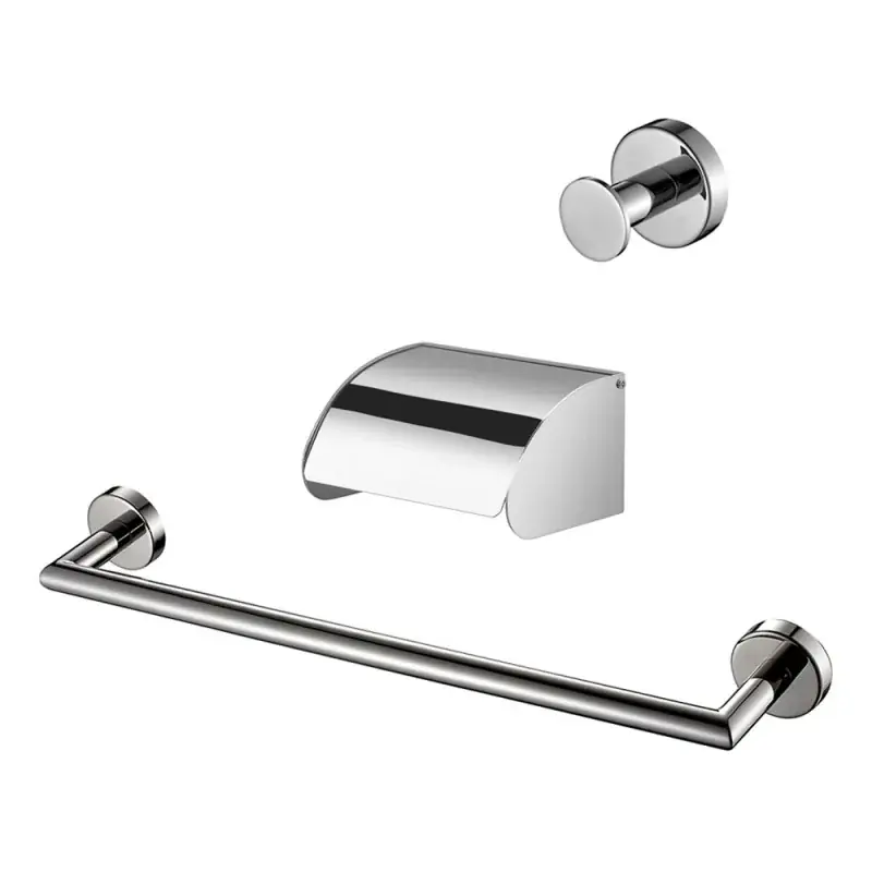Offerta Lampo Set 3 pezzi con appendino, portarotolo coperto e porta salviette cromato Project