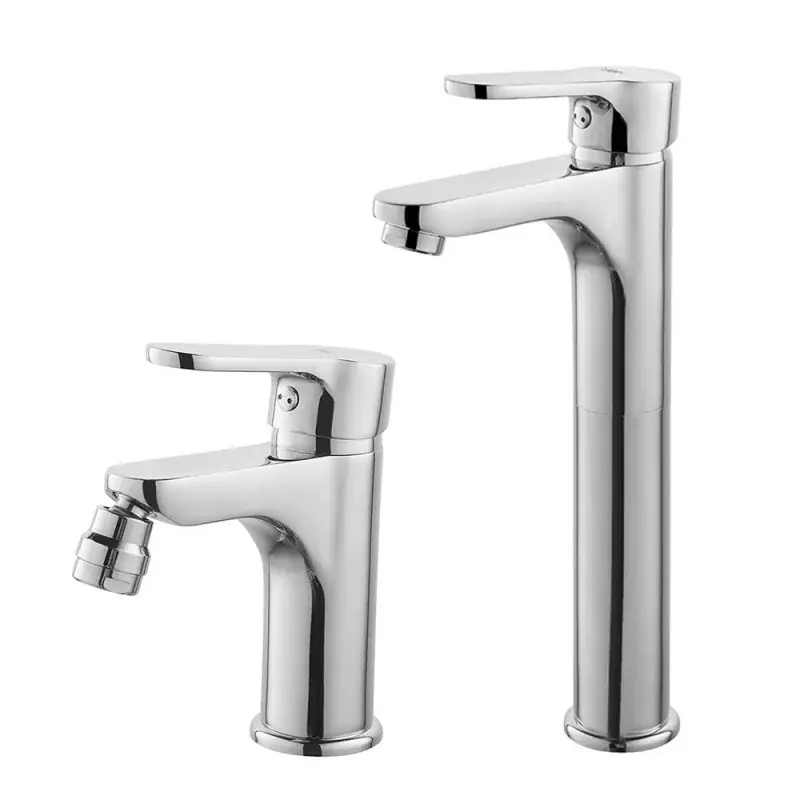Ultima Occasione Set rubinetti lavabo alto e bidet cromati Paco piletta inclusa