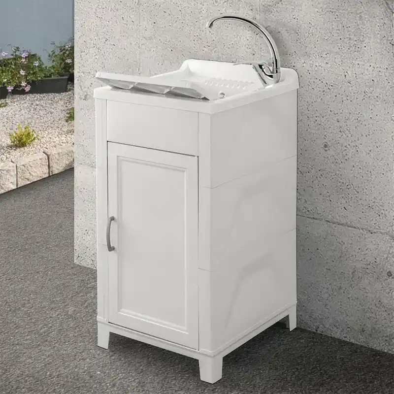 Lavatoio da esterno 45x50 con vasca e asse lavapanni in kit montaggio Spedizione Espresso