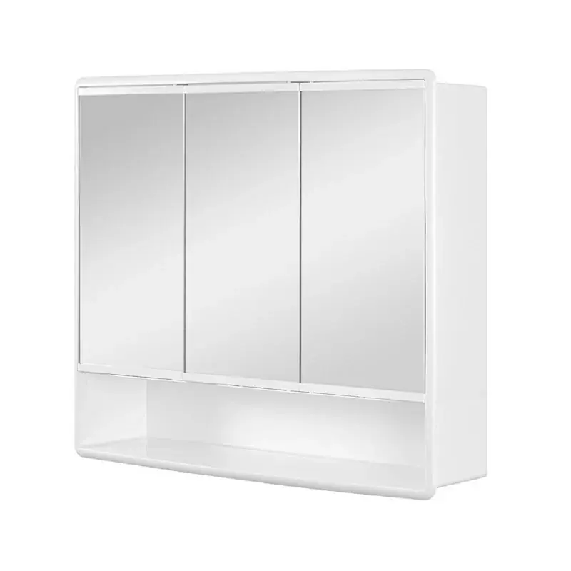 Specchio contenitore 60x50 cm bianco con 3 ante e ripiani interni Promozione Esclusiva